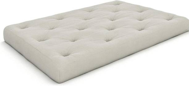 IMSmartMart Soft Cotton White Color Quilt | Foldable Light Weight (3 x 6 ft, Border) 5 inch Single Cotton Mattress