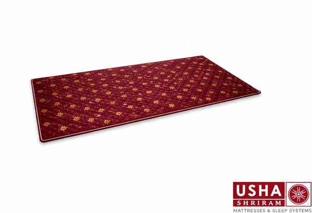 USHA SHRIRAM Roll-Up Foldable Travel & Portable Mattress with 1 Year Warranty 1 inch Double PU Foam Mattress
