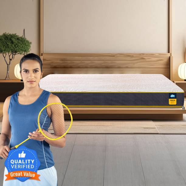 Centuary Mattresses Sleepables Dual Comfort Hard and Soft Reversible Roll Pack 5 inch Double High Resilience (HR) Foam Mattress