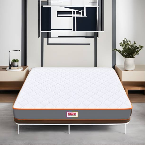 Usha Shriram 7-Zone Dual-Hard and Soft 10 inch Single High Resilience (HR) Foam Mattress