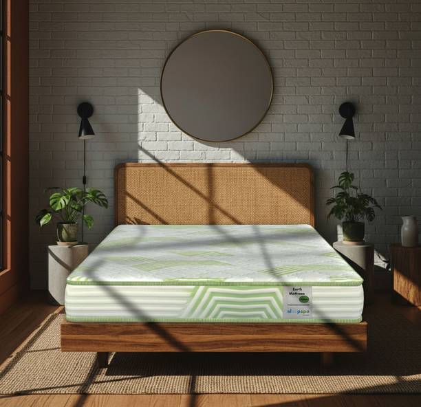 SLEEPSPA Earth- Orthopedic Mattress with 100% Pure Pin-Core Natural Talalay Latex 6 inch Single Natural Latex Mattress