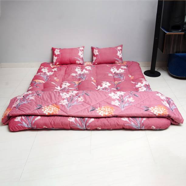 Next Go Mattress Foldable White Cotton with Comforter & Pillow 3 inch Single Cotton Mattress