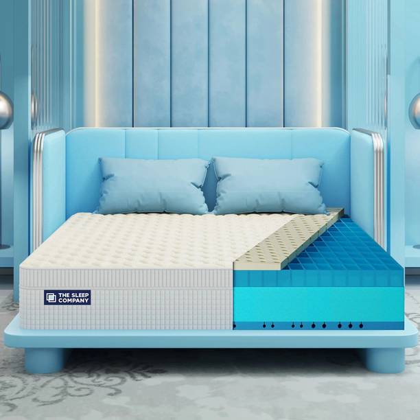 The Sleep Company SmartGRID Ortho Royale-Pro blend of & Plush Bouny Feel of Natural Latex 6 inch King Latex Foam Mattress