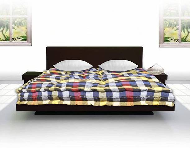 IMSmartMart Soft Cotton Filled Thick Mattress Gadda (4 x 6 Ft. or 72 x 48 Inch, Multicolor) 4 inch Single Cotton Mattress