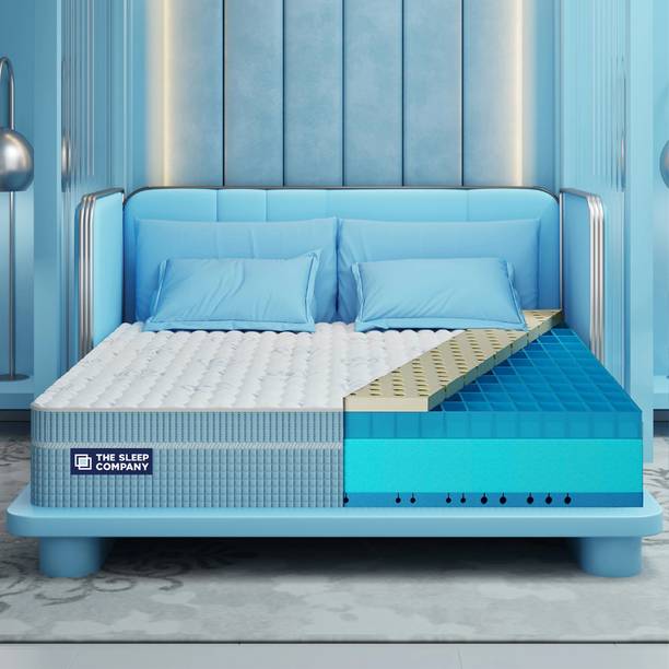 The Sleep Company Luxe Royale-Pro blend of SmartGRID & Plush Bouncy Feel of Natural Latex 10 inch King Latex Foam Mattress