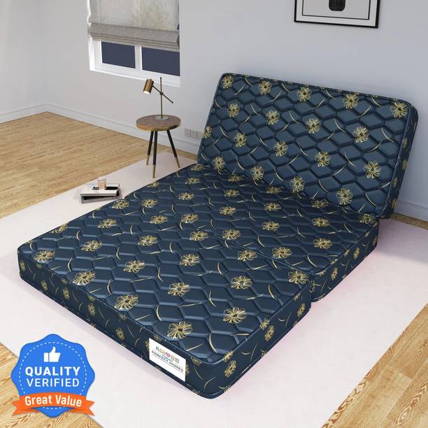 Flipkart Perfect Homes Rio Three Folding/Travel Mattress 4 inch Single High Density (HD) Foam Mattress