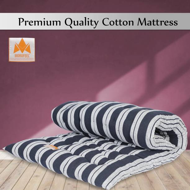 MOROFEEL Soft Cotton Easy Foldable Light Weight 4 inch Single Cotton Mattress