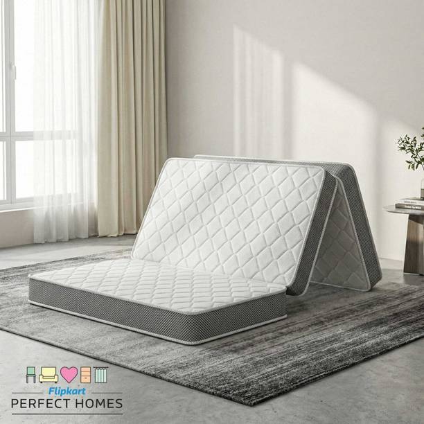 Flipkart Perfect Homes ZenFold Foldable Folding 3 Fold Collapsable 5 inch Single High Resilience (HR) Foam Mattress