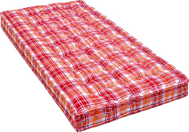 TERAZ Single Size Cotton Gadda 30x72 | Foldable Bed & Floor Mattress 5 inch Single Cotton Mattress