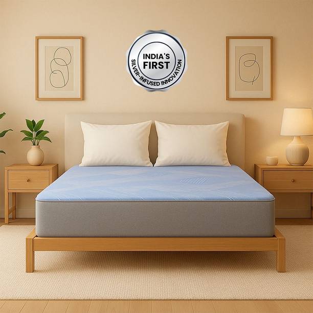Restolex SilvRest-India's First Silver-Infused with 7-Zone Orthopedic Support Roll-Pack 6 inch Queen Natural Latex Mattress