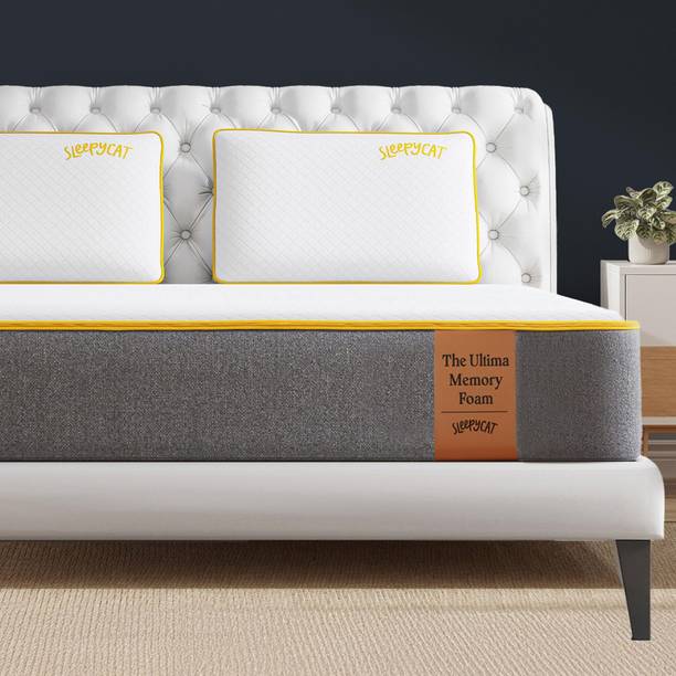 SleepyCat Ultima CoolTEC Medium Soft with AirGen Memory Foam 8 inch Single High Density (HD) Foam Mattress