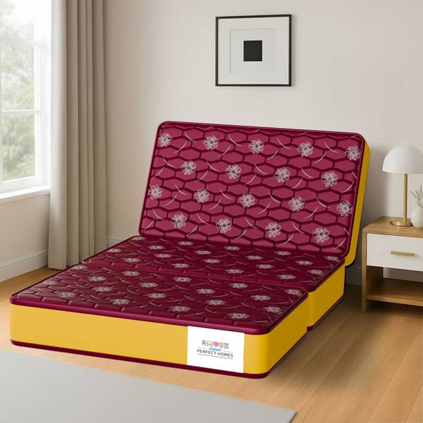 Flipkart Perfect Homes Omaxx - Three Folding/Travel Mattress 4 inch Single PU Foam Mattress