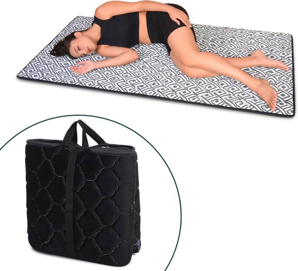 Feather Sleep Premium Foldable Memory Foam Mattress | Lightweight & Portable | White 1 inch Single Memory Foam Mattress