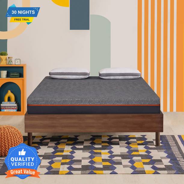 Sleepyhead Technic Designed by Duroflex - 3 Zone Advanved 6D Hexagon Grid, 3K+ Air Pockets 8 inch Double High Density (HD) Foam Mattress