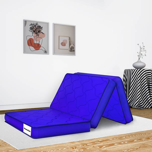 Homesick Aura | Three Folding/Travel Mattress | 4 inch Double High Density (HD) Foam Mattress