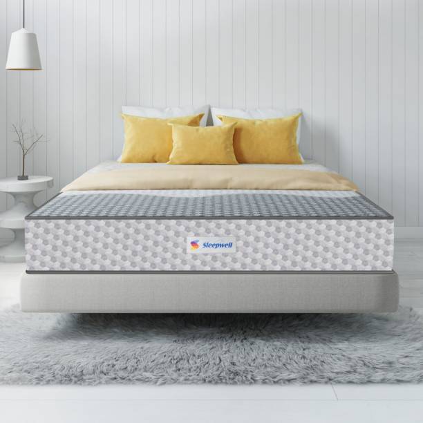 Sleepwell Ortho PRO Spring- Impressions Memory Foam Mattress with Airvent Technology 8 inch Queen Pocket Spring Mattress