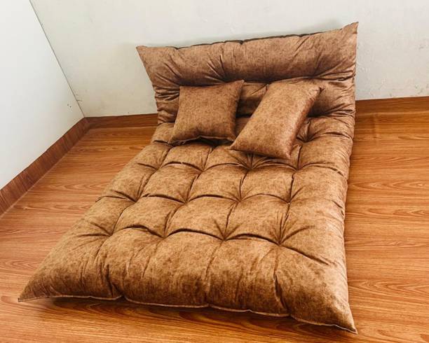 Next Go Sweat Leather 3 Seater Sofa Mattress for Balcony Travel and Bunk Seat Swing Gadi 5 inch Single Fiber Mattress