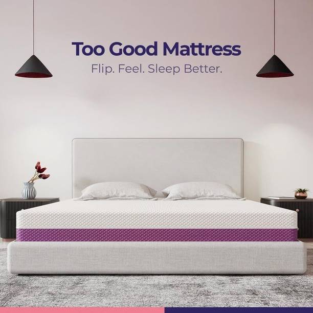 Response 4 inch Double Bed (72x48 inch) 5-Zone Flipable Mattress 4 inch Double Memory Foam Mattress
