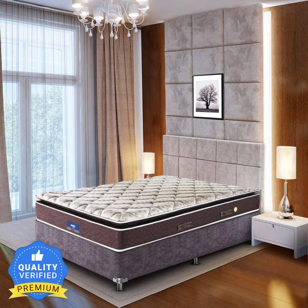 PEPS Restonic Sanibel Pillow Top Beige 6 inch Double Bonnell Spring Mattress