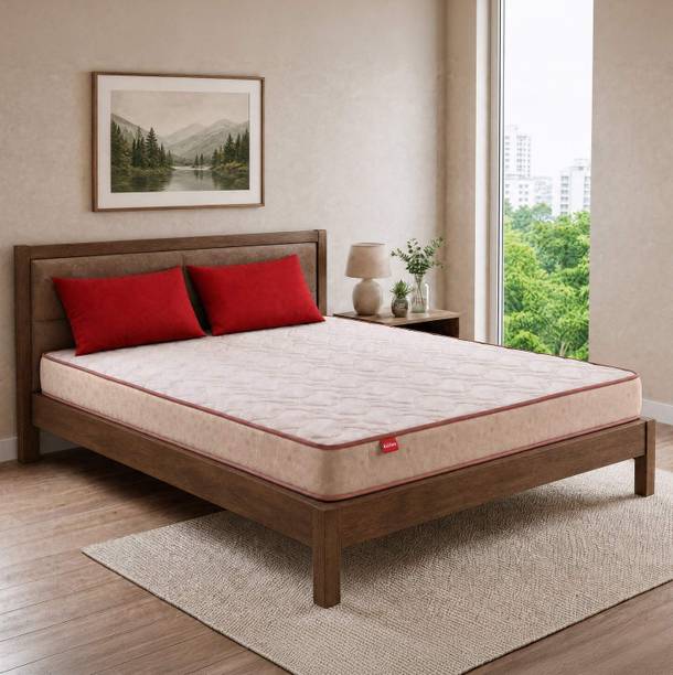 KURLON Ortho Plus Natural Latex, Acuprofile Tech,Quilted Soft Foam Top, Back Support 6 inch King High Resilience (HR) Foam Mattress