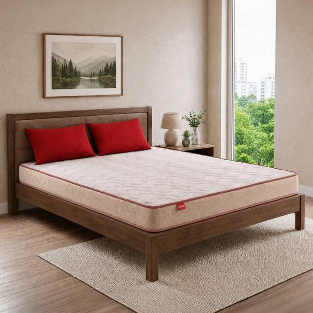 KURLON Orthopedic Plus Natural Latex, Acuprofile Tech, Quilted Top, Back Support, 8 inch Queen High Resilience (HR) Foam Mattress
