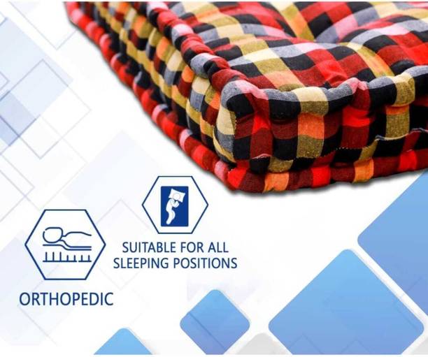 RAJASTHAN HANDLOOM Super value1 4.5 inch Single Cotton Mattress
