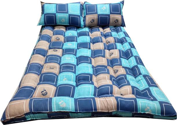 flamo Organic Kapok Ilavam Panju Silk Cotton Double Cot Foldable Floor Bed 6 x 4 feet 3 inch Double Cotton Mattress