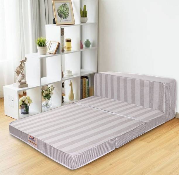 SPRINGTEK 3 Folding/Travel 4 inch King PU Foam Mattress