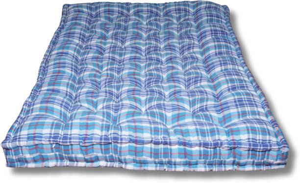 TEERAZ Premium Cotton Mattress 48x72 Inches (5 Inch Thick) Breathable & Durable 5 inch Double Cotton Mattress