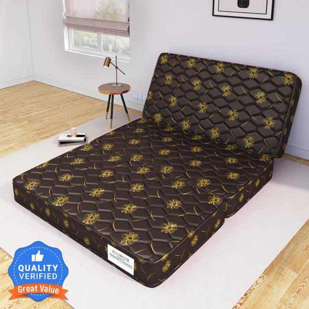 Flipkart Perfect Homes Rio Three Folding/Travel Mattress 5 inch Double High Density (HD) Foam Mattress