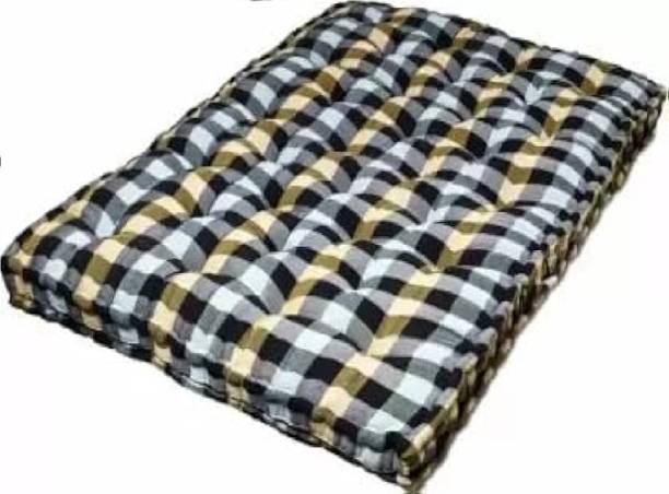 IMSmartMart Soft Cotton Multicolour 6X4ft Mattress / Gadda 4 inch Double Cotton Mattress
