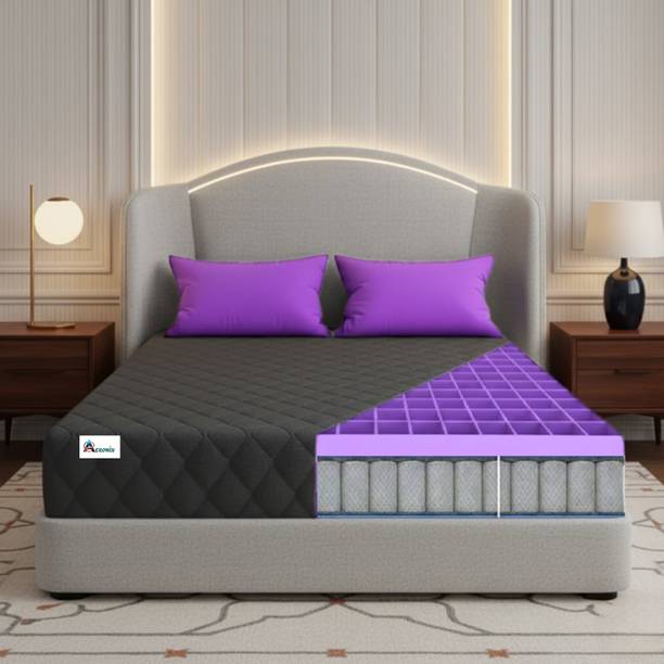 Aeronix Smart Cooling TPE Grid Pocket Spring Orthopedic Zero Partner Disturbance 8 inch Double Pocket Spring Mattress