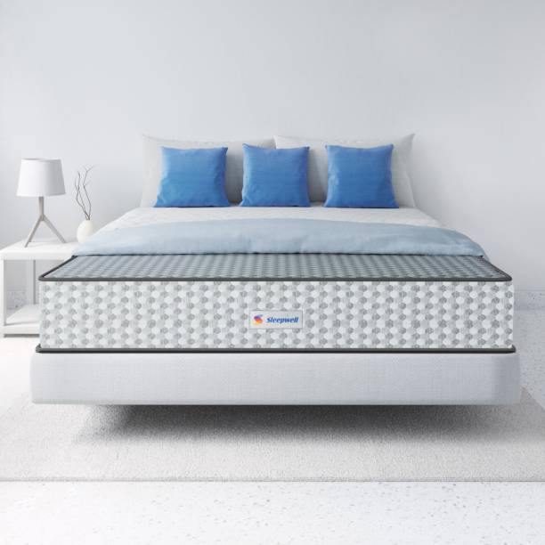 Sleepwell Dual PRO Profiled Reversible, Gentle and Firm, Triple Layered Anti Sag 5 inch Queen PU Foam Mattress
