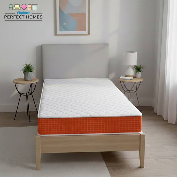 Flipkart Perfect Homes Trio Medium Soft & Hard | 6 inch Single High Density (HD) Foam Mattress