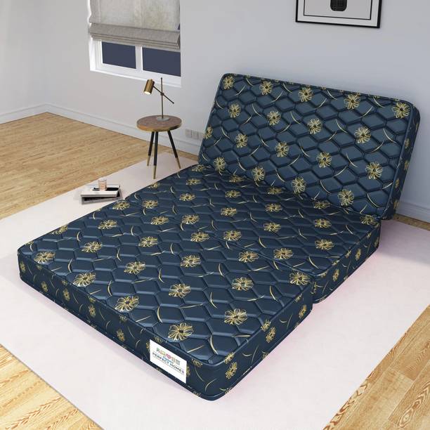 Flipkart Perfect Homes Rio Three Folding/Travel Mattress 4 inch Single High Density (HD) Foam Mattress