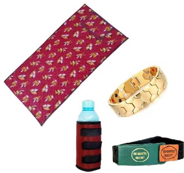 ParaShi Bio Magnetic Mattress, 1 Pillow, Water Energy Pad, and Hand Bracelet Combo Set 2 inch Single Cotton Mattress