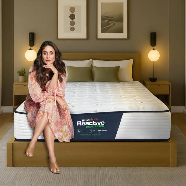 SPRINGFIT Reactive Dual Latex Orthopedic Reversible Mattress 8 inch King High Resilience (HR) Foam Mattress
