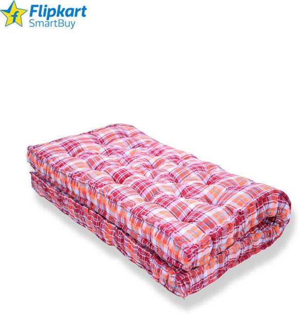 TERAZ Box Type Heavy Border Fiber Cotton Mattress For Floor & Bed Size(Double 78x72x5) 5 inch King Cotton Mattress