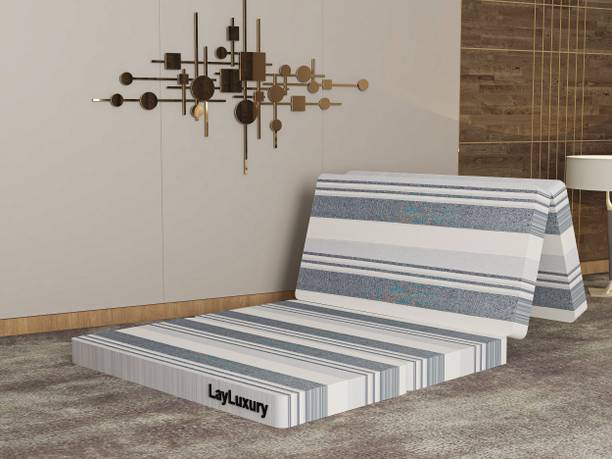 LayLuxury SmartBuy Epe 4 Fold Mattress 2 inch Single EPE Foam Mattress