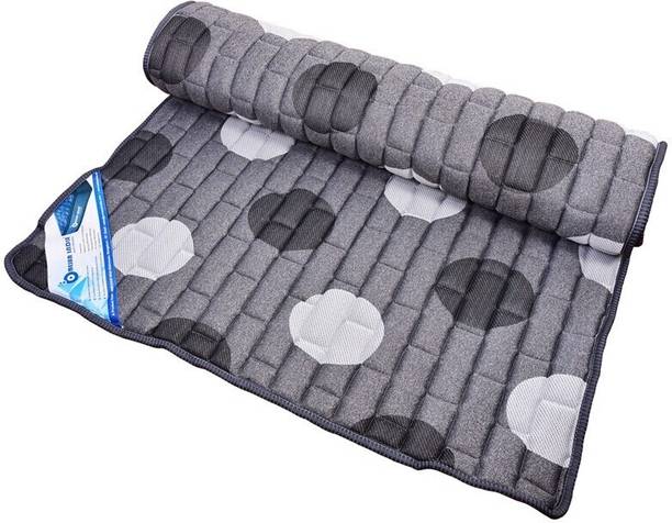 OMESAR INDIA Foldable, Light Weight Slim Mattress Soft Medium Foam 1 inch Single PU Foam Mattress