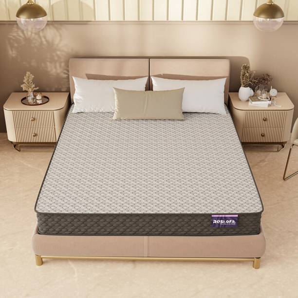 Restofit Ortho Dual Flip Mattress with Viscose Cotton Outer Fabric 4 inch King High Resilience (HR) Foam Mattress