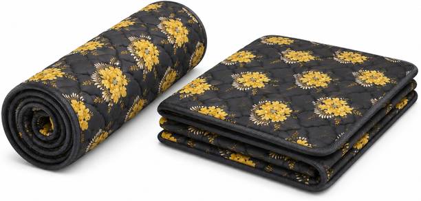 Xtrafit DreamBloom Quilted Cotton Foldable Bed Mattress 1 inch Single High Density (HD) Foam Mattress