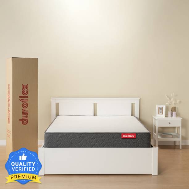 duroflex LiveIn Bounce - 3 Zone Pocket Spring with HR Foam Hybrid Roll Pack Mattress 6 inch Queen Pocket Spring Mattress