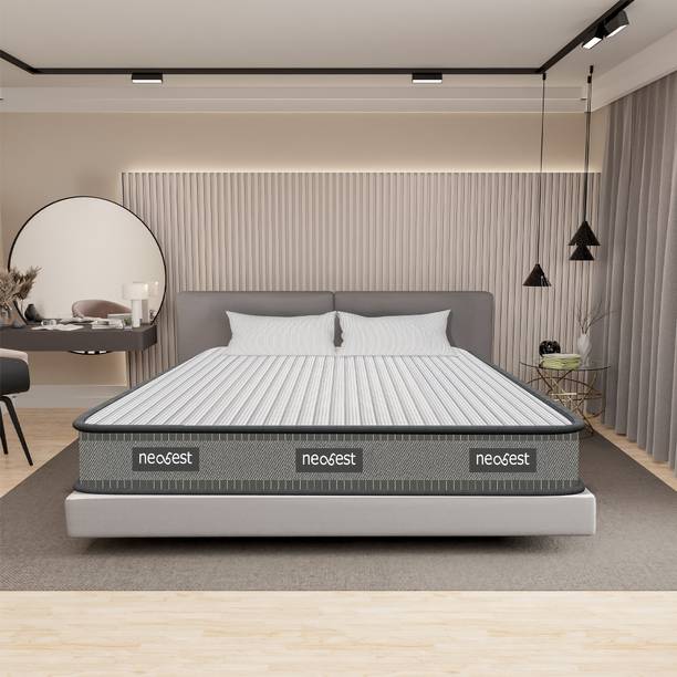 Neobest Orthopedic| Dual Foam 3 Layers Hypoallergenic & Breathable Fabric| Tape Edge 6 inch Double High Resilience (HR) Foam Mattress