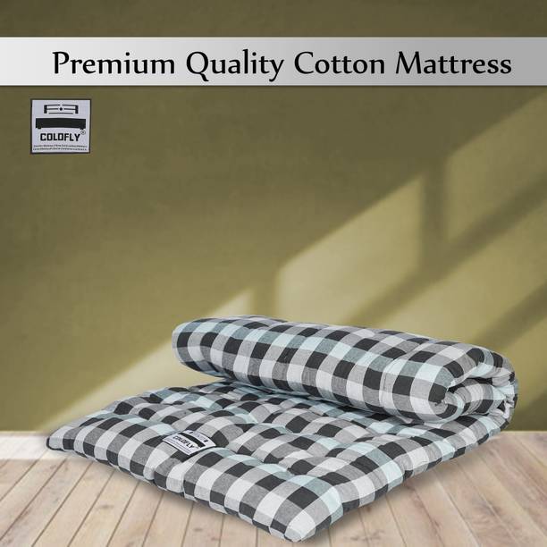 COLOFLY Soft Cotton Easy Foldable Light Weight 4 inch Single Cotton Mattress