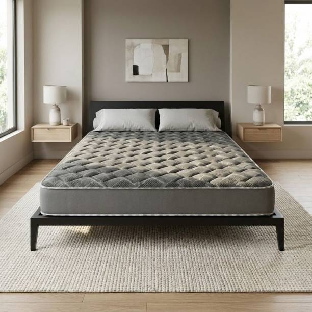 WAKESURE Rolf Posture Relief Medium Firm High Density Foam | Quilted Knitted Fabric 4 inch Single High Density (HD) Foam Mattress