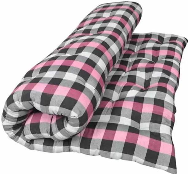 RAJASTHAN HANDLOOM Soft Cotton Multicolour Mattress / Gadda 3 inch King Cotton Mattress