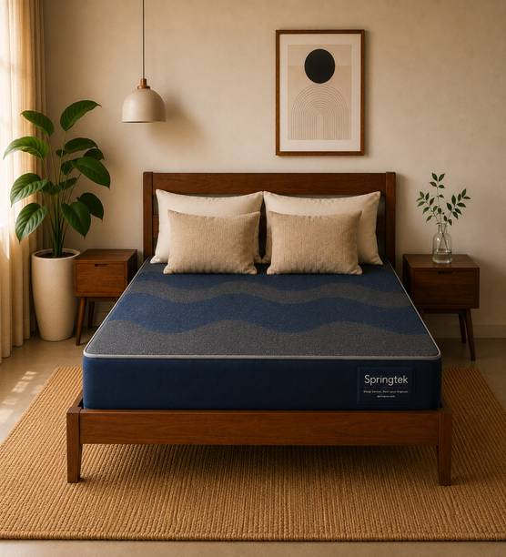 SPRINGTEK Dual Comfort Hard & Soft Flip Reversible Both Side 4 inch Double PU Foam Mattress