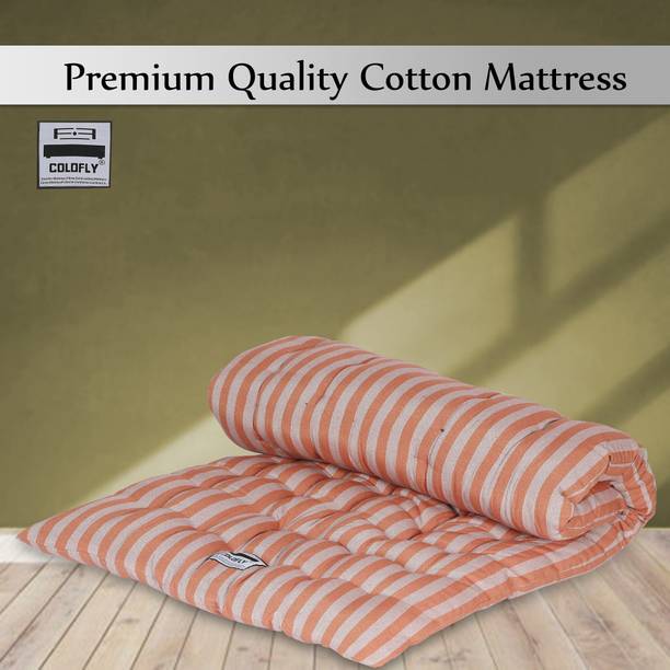 COLOFLY Soft Cotton Easy Foldable Light Weight 4 inch Single Cotton Mattress