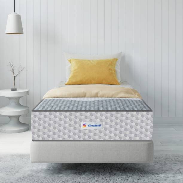 Sleepwell Ortho PRO Spring- Impressions Memory Foam Mattress with Airvent Technology 6 inch Single Pocket Spring Mattress